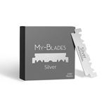 MY BLADES LAMES DE RASOIR 100 PCS SILVER SINGLE EDGE