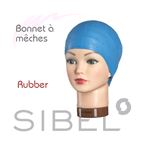 SIBEL BONNET À MÈCHES EN SILICONE BLEU