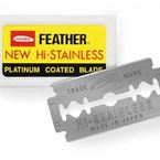 FEATHER NEW HI STAINLESS 200 PCS DOUBLE EDGE