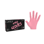LEVEL3 GANTS NITRILE ROSE PERLE - 100 PCS