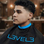 LEVEL3 KAPMANTEL MET RUBBEREN KRAAG - ZWART MET BLAUWE AFWERKING