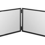 MIRROIR CARRÉ DOUBLE NOIR